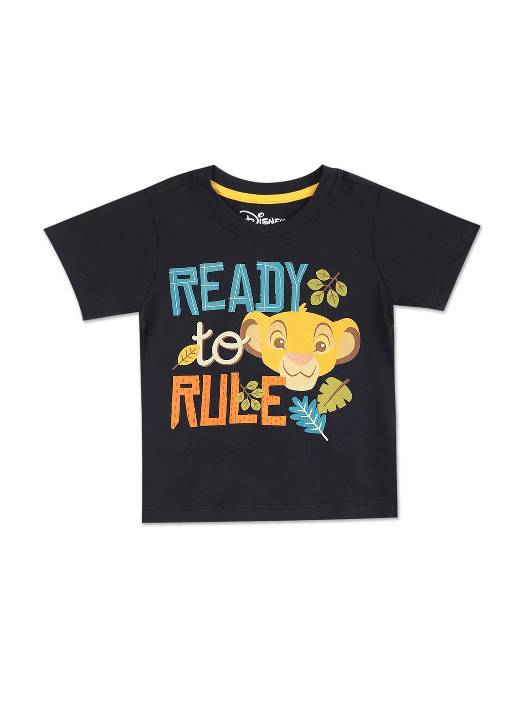 

Donuts Boys Black Lion King Printed Pure Cotton T-shirt