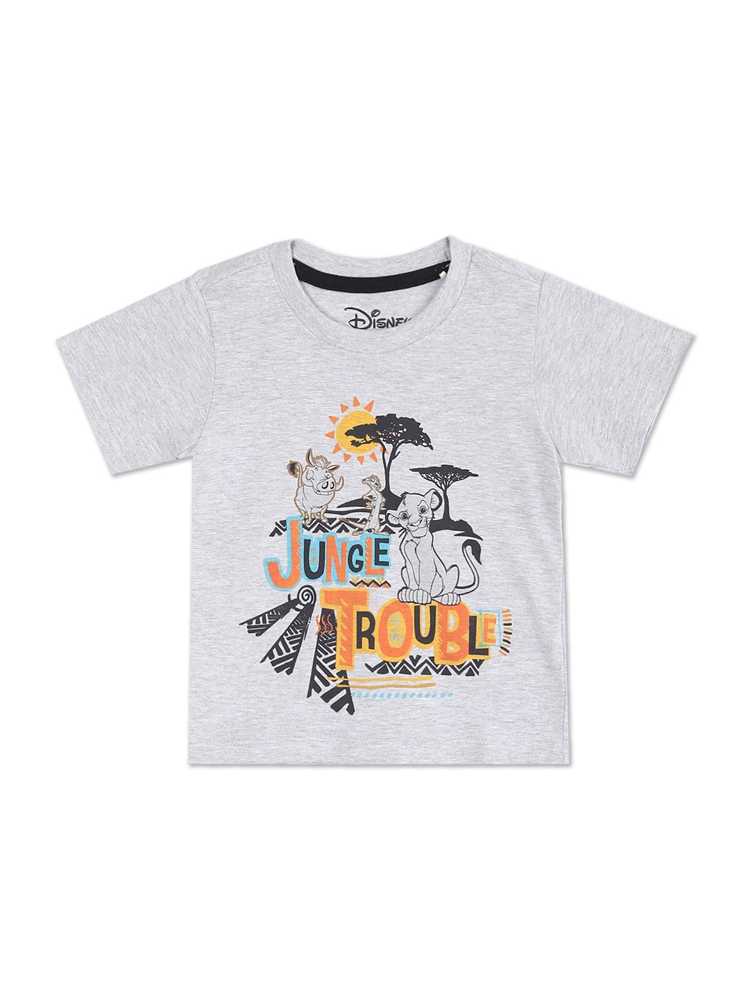 

Donuts Boys Grey Graphic Printed Pure Cotton T-shirt