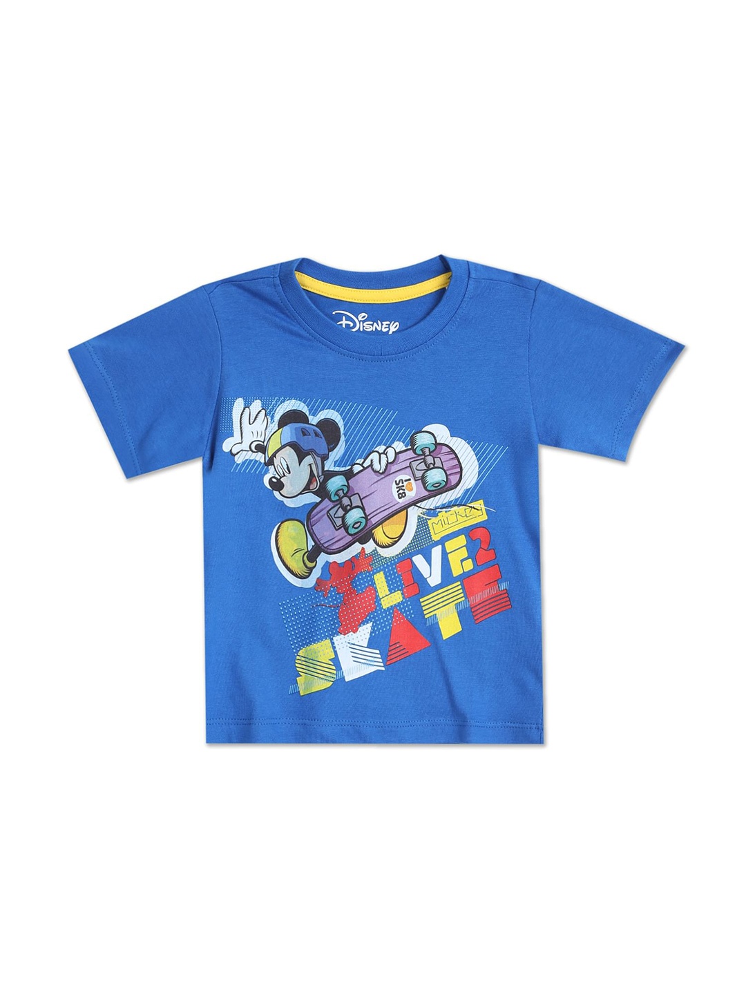 

Donuts Boys Blue Mickey Mouse Printed T-shirt