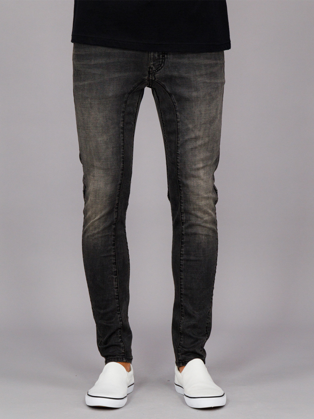 

FREESOUL Men Black Skinny Fit Heavy Fade Jeans