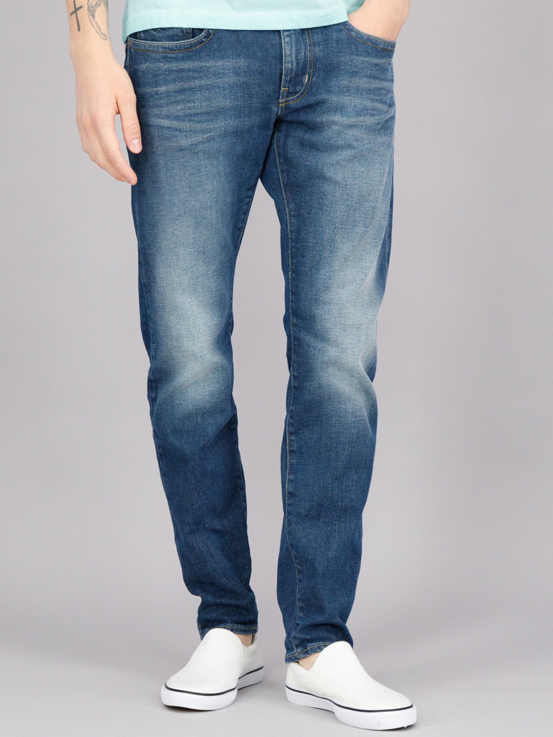 

FREESOUL Men Blue Slim Fit Heavy Fade Jeans