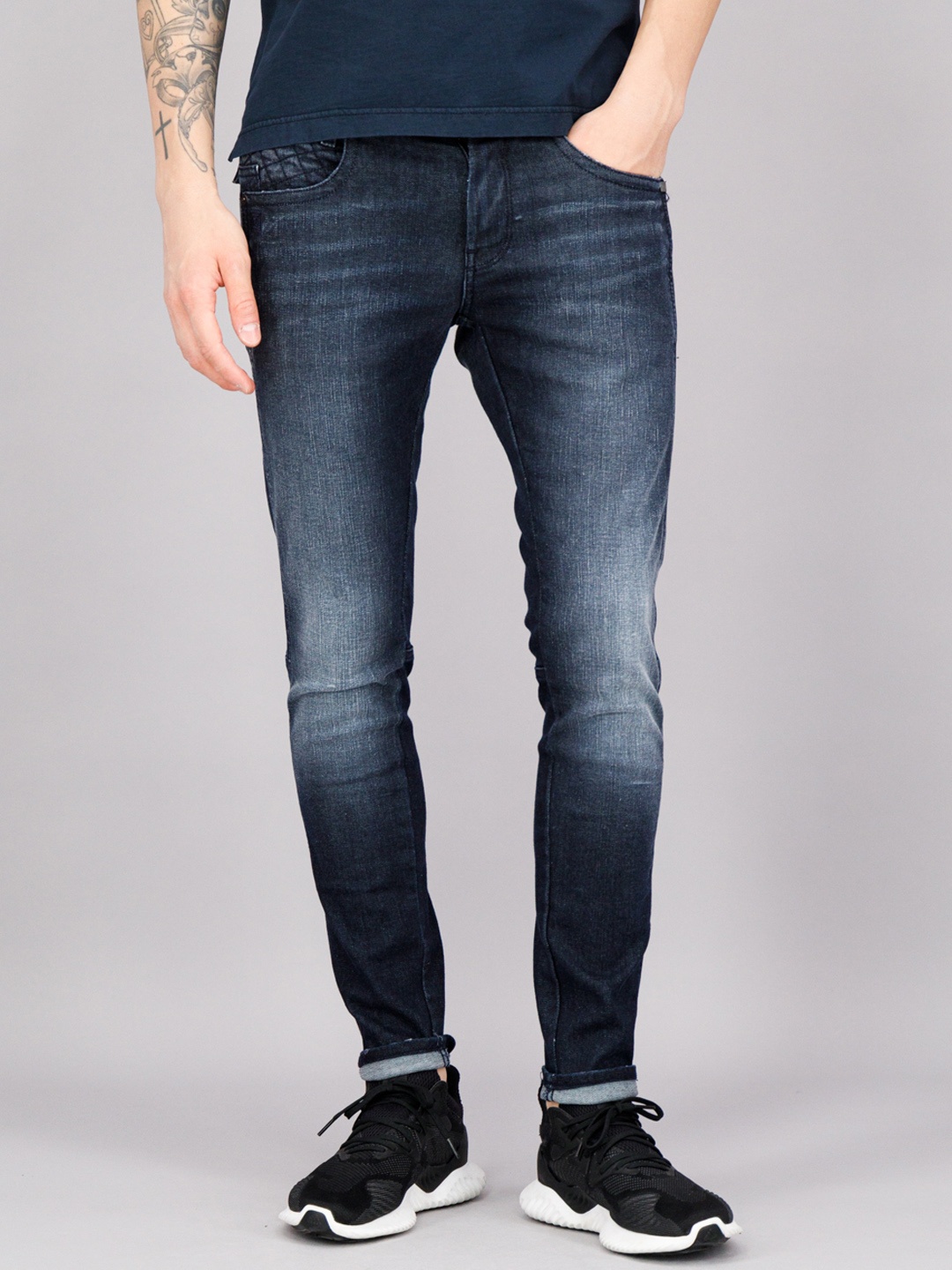 

FREESOUL Men Blue Skinny Fit Light Fade Jeans