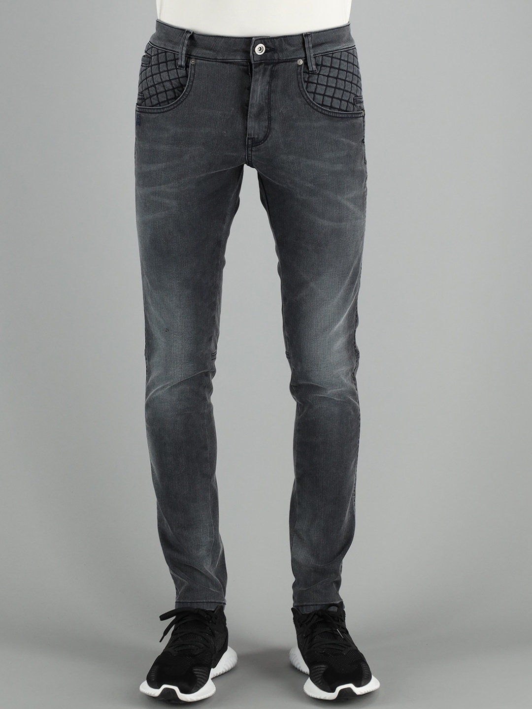 

FREESOUL Men Black Skinny Fit Heavy Fade Jeans
