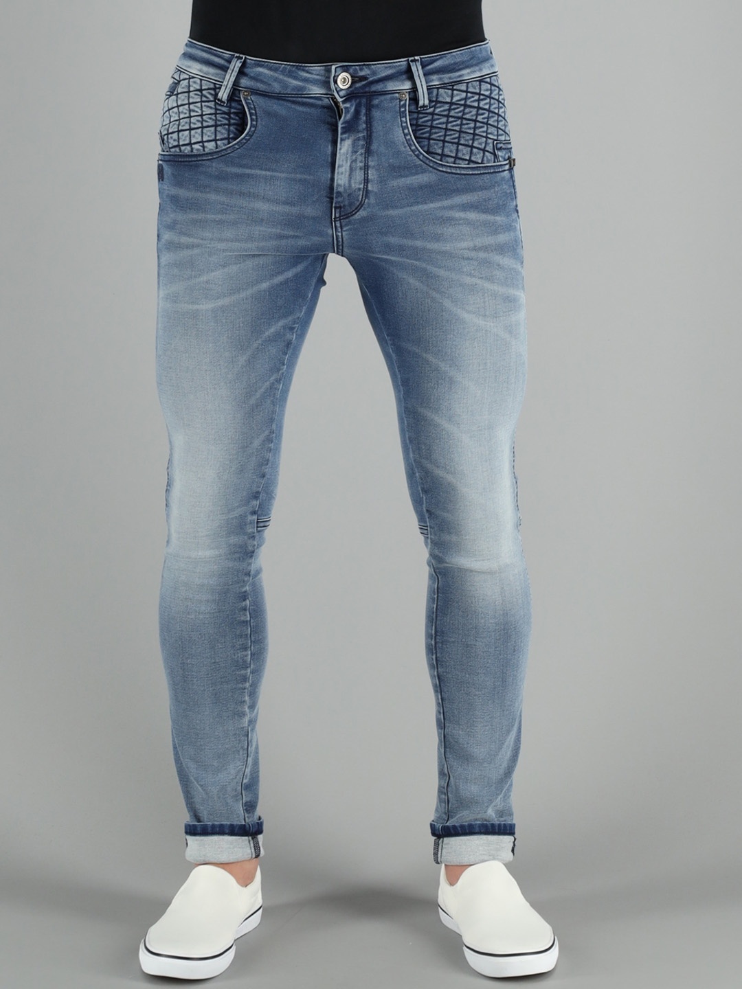 

FREESOUL Men Blue Skinny Fit Heavy Fade Jeans