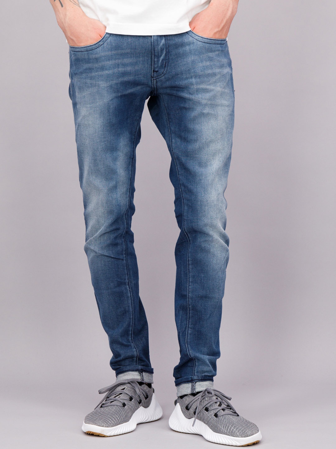 

FREESOUL Men Blue Skinny Fit Heavy Fade Jeans