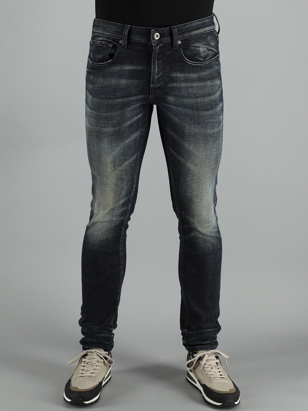 

FREESOUL Men Blue Skinny Fit Heavy Fade Cotton Jeans