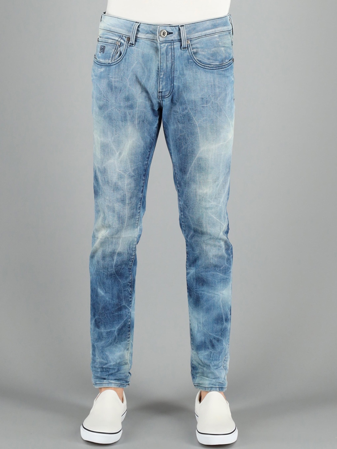

FREESOUL Men Blue Skinny Fit Heavy Fade Jeans