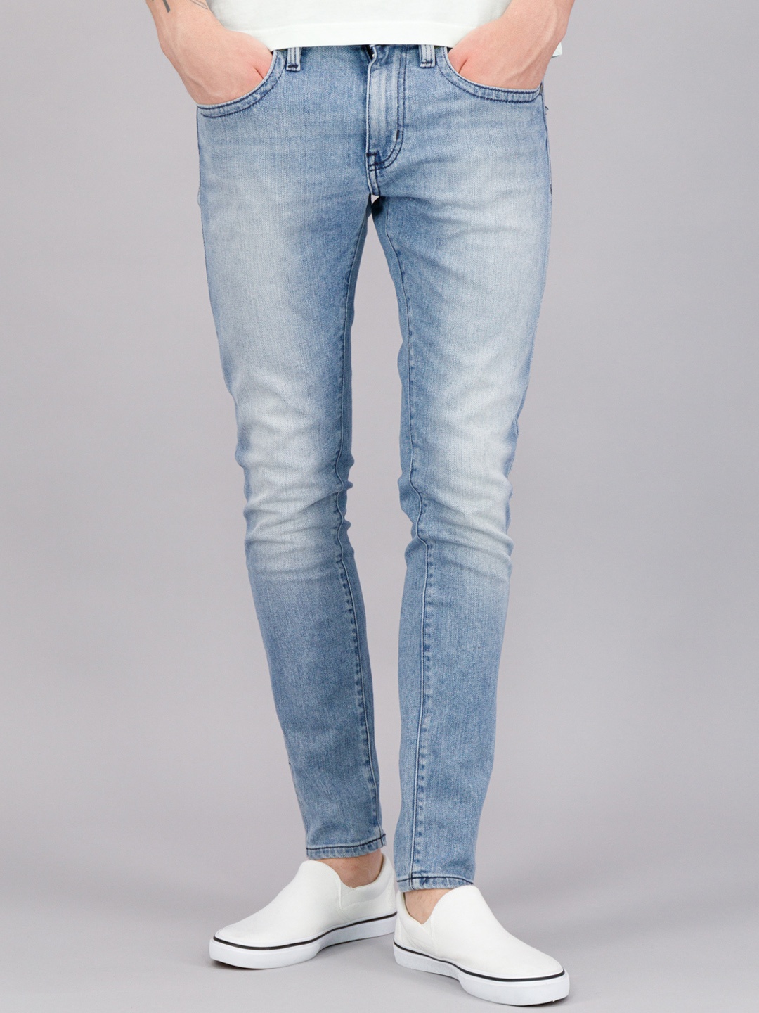 

FREESOUL Men Blue Skinny Fit Heavy Fade Jeans