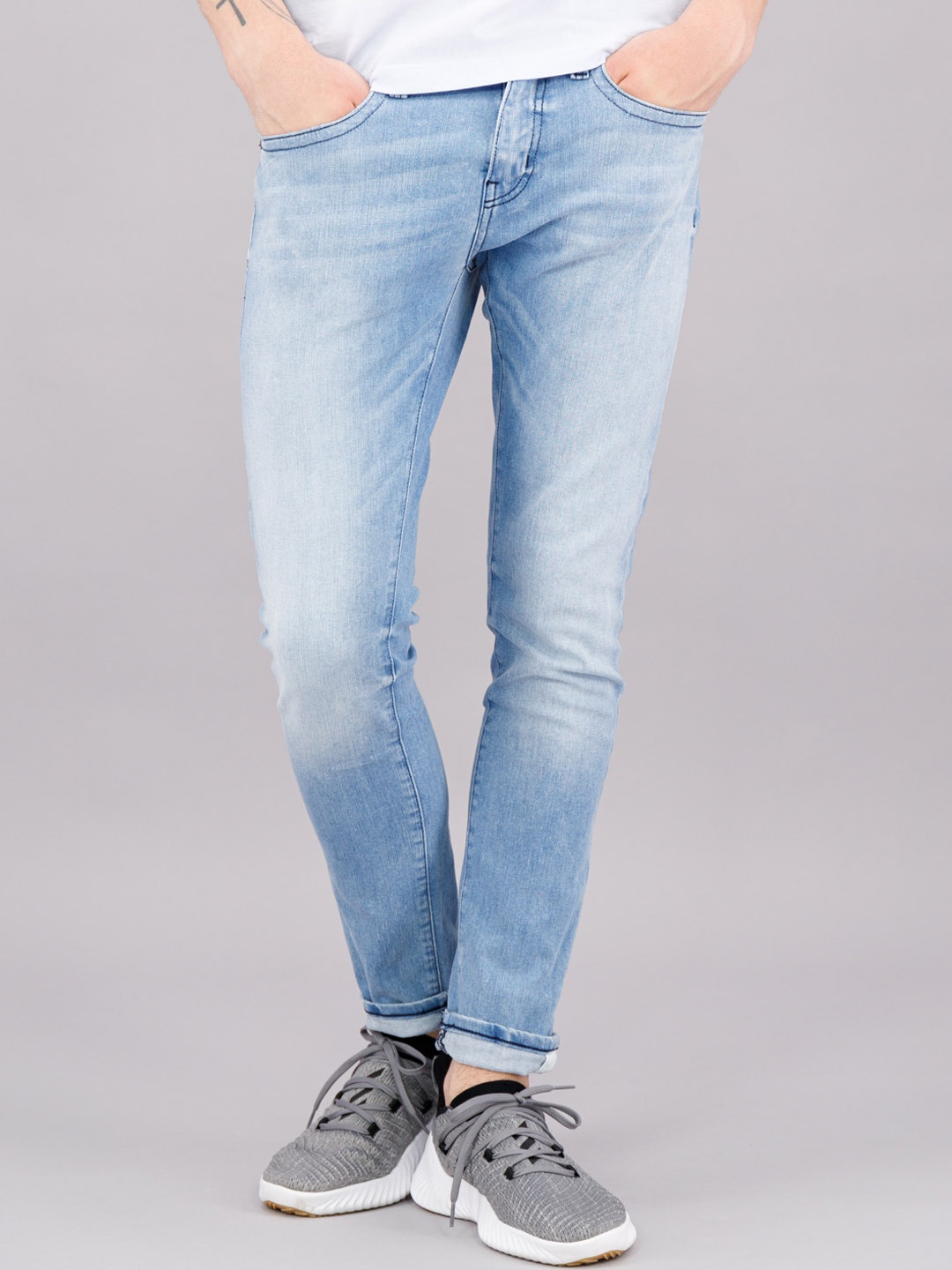 

FREESOUL Men Blue Skinny Fit Heavy Fade Jeans