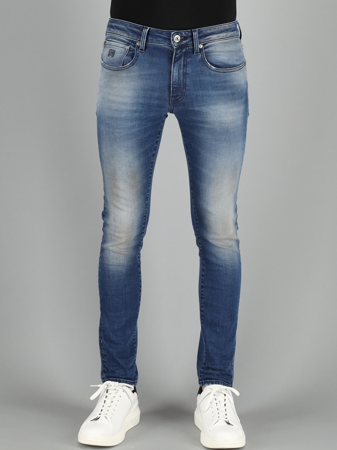 

FREESOUL Men Blue Skinny Fit Heavy Fade Jeans