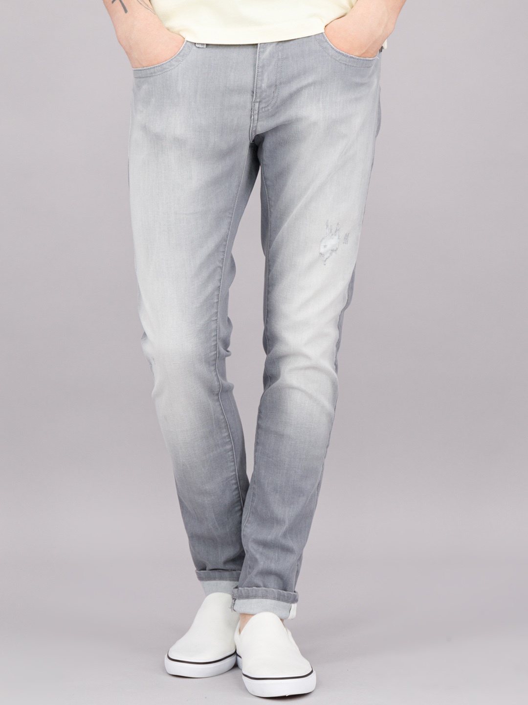 

FREESOUL Men Grey Skinny Fit Heavy Fade Jeans