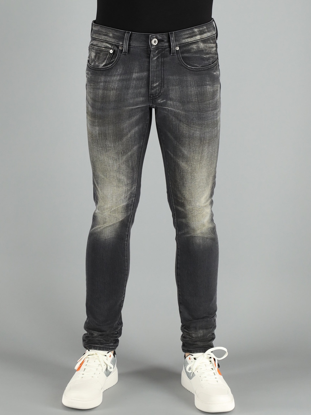

FREESOUL Men Grey Skinny Fit Heavy Fade Jeans