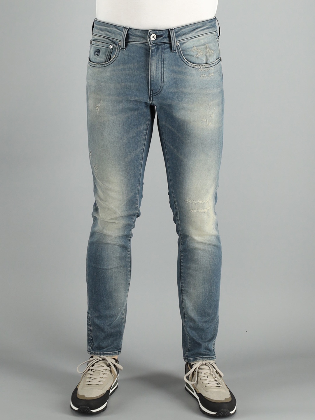 

FREESOUL Men Blue Skinny Fit Heavy Fade Jeans