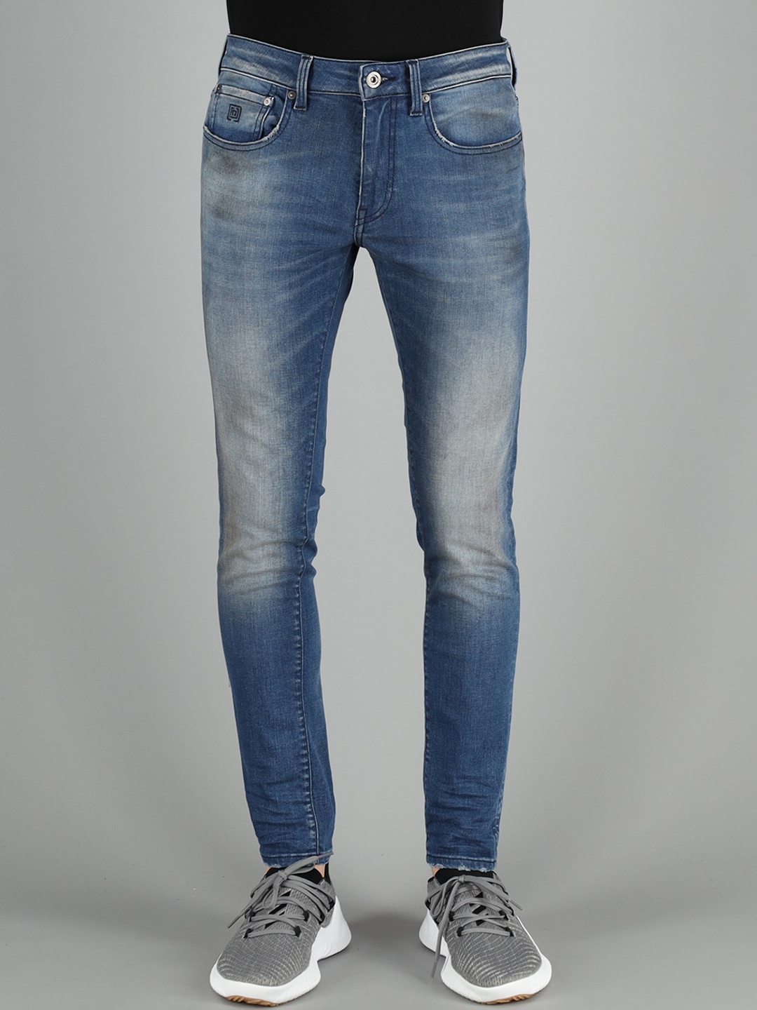 FREESOUL Men Blue Skinny Fit Heavy Fade Jeans - buy at the price of $30 ...