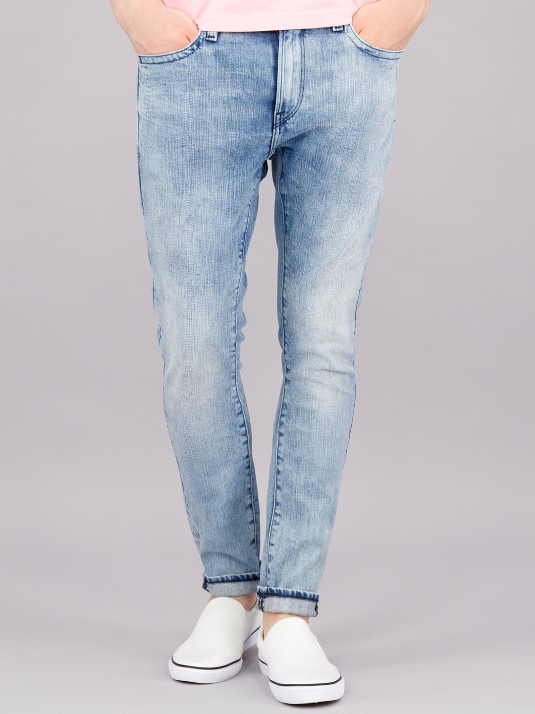

FREESOUL Men Blue Skinny Fit Heavy Fade Stretchable Jeans