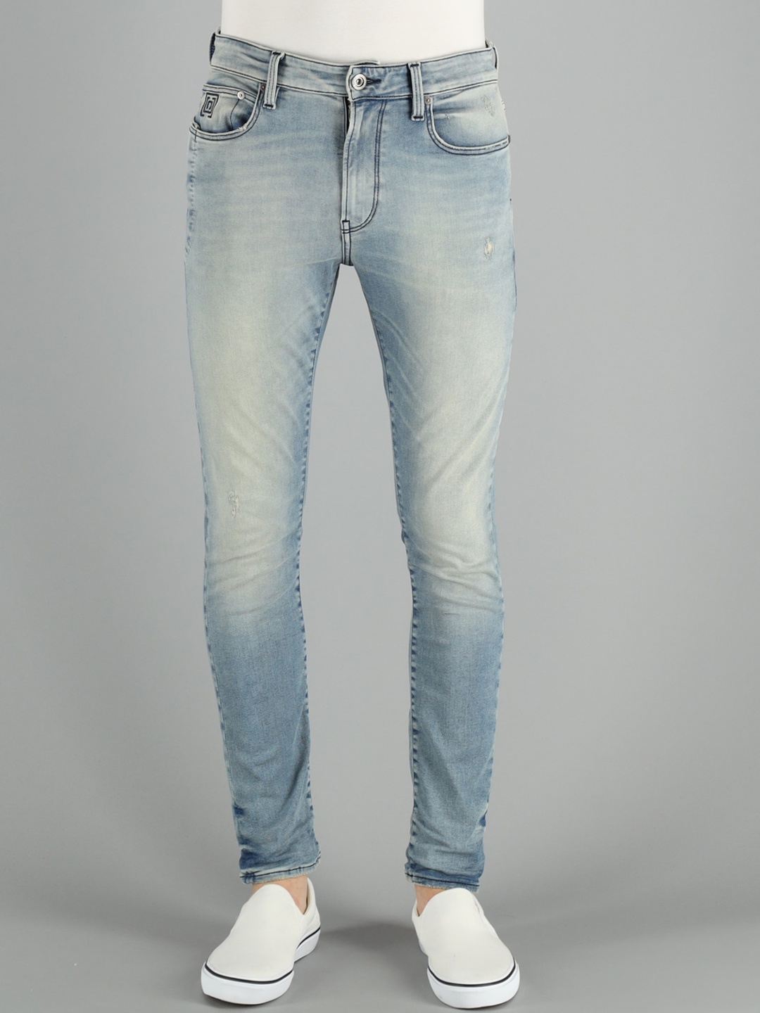 

FREESOUL Men Blue Skinny Fit Mildly Distress Heavy Fade Jeans