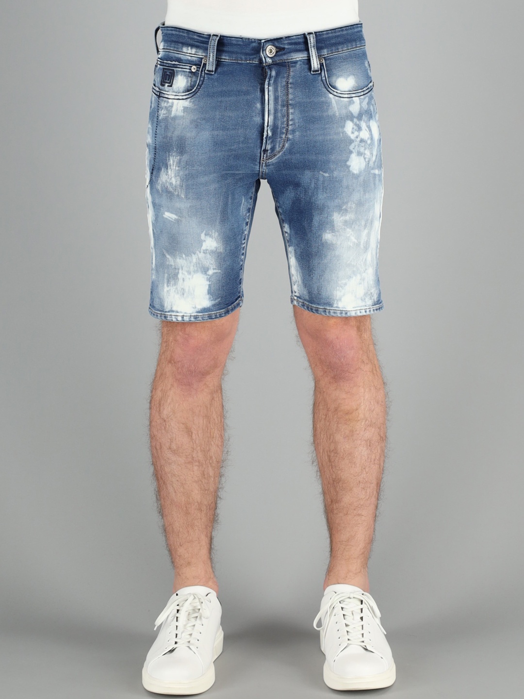 

FREESOUL Men Blue Washed Denim Shorts