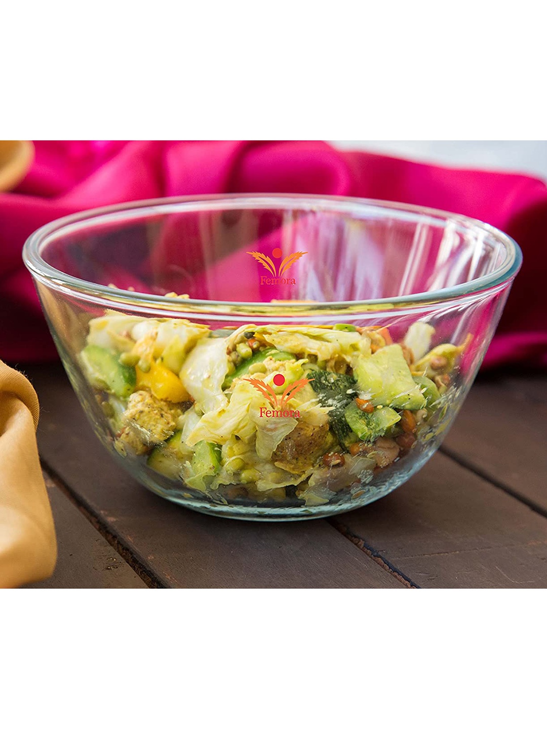

Femora Transparent Borosilicate Glass Mixing Bowl