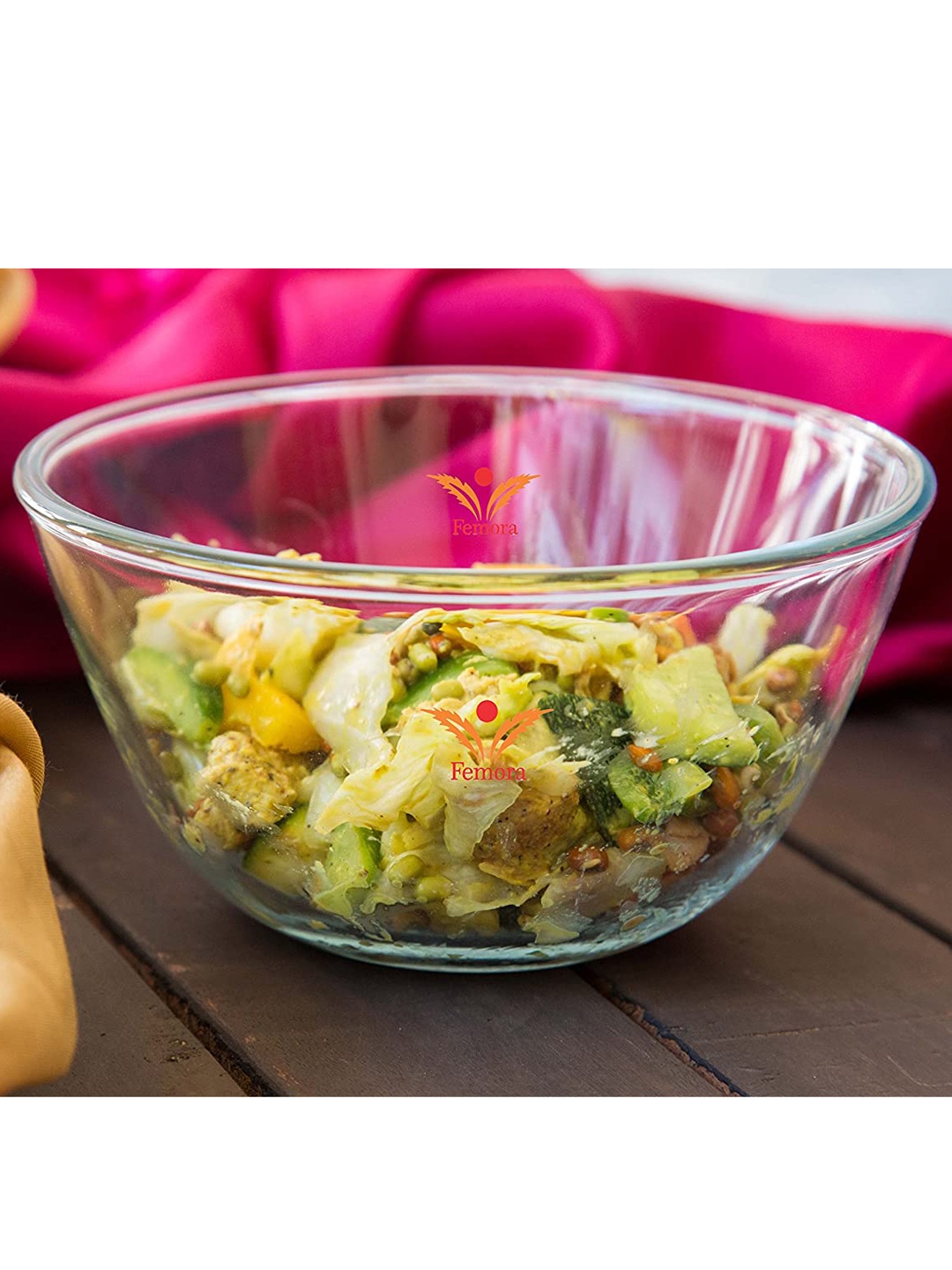 

Femora Transparent Solid Borosilicate Glass Mixing Bowl