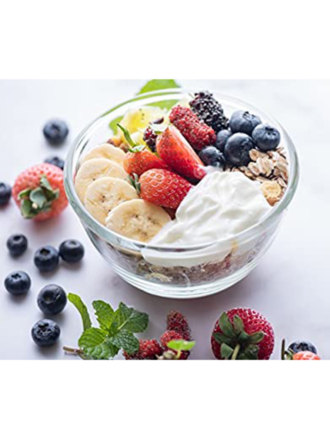 

Femora Borosilicate Glass Microwave-Safe Mixing Bowl 1650ML, Transparent