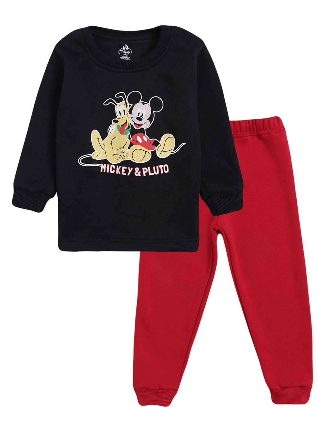

Bodycare Kids Boys Black & Red Printed Pure Cotton T-shirt with Pyjamas Clothing Set