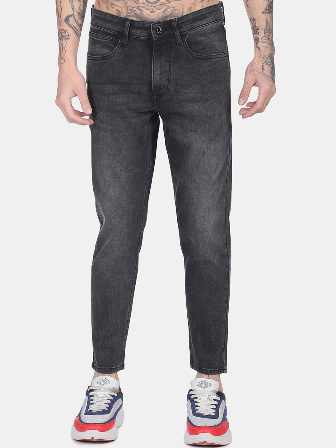 

Flying Machine Men Black Slim Fit Heavy Fade Washed Jeans