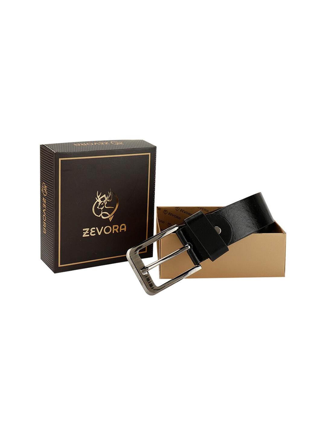 

ZEVORA Men Black Pu Belt
