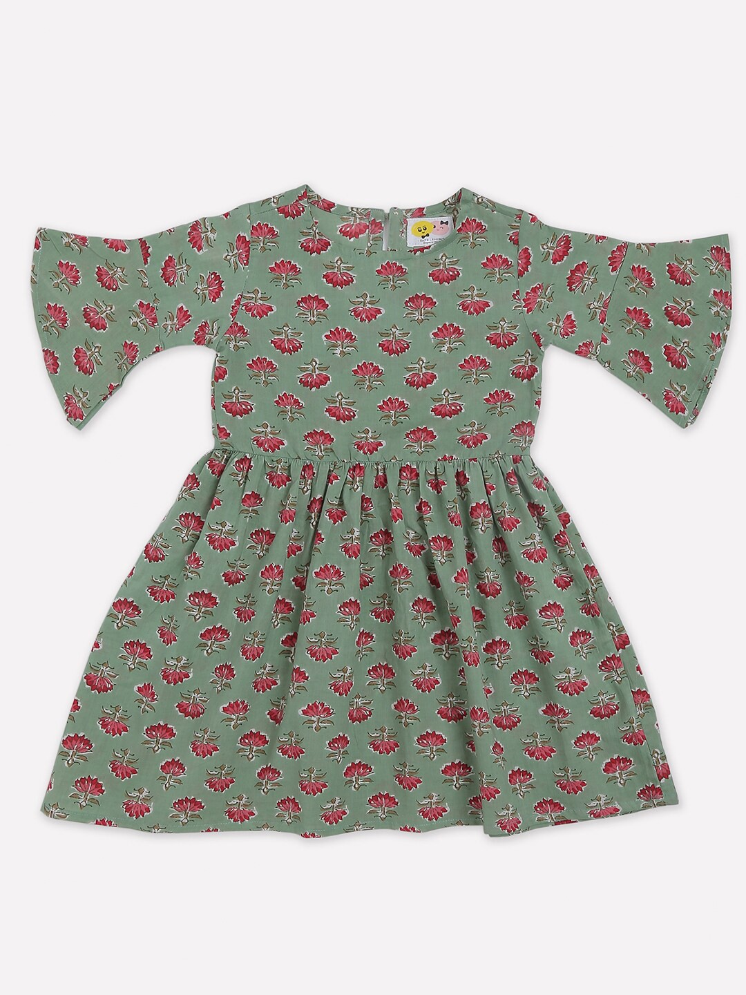 

CUTE LEMONS Multicoloured Cotton Printed Dress, Multi