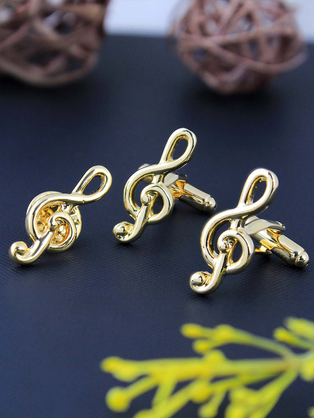 

PELUCHE Gold-Toned Solid Symbol of Music Accessory Gift Set