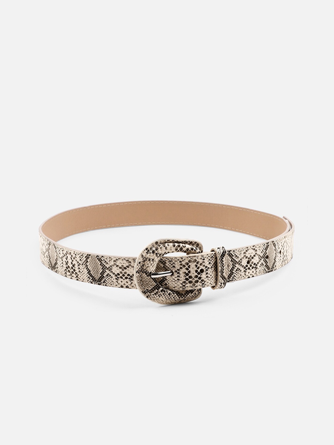 

20Dresses Women Beige & Black Animal Textured Belt