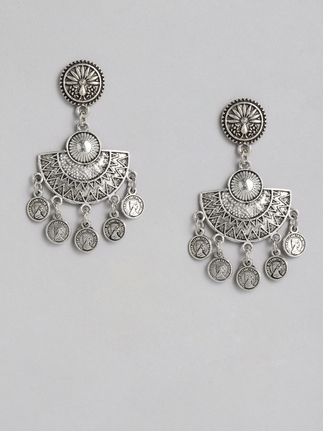 

AccessHer Silver-Toned Classic Drop Earrings