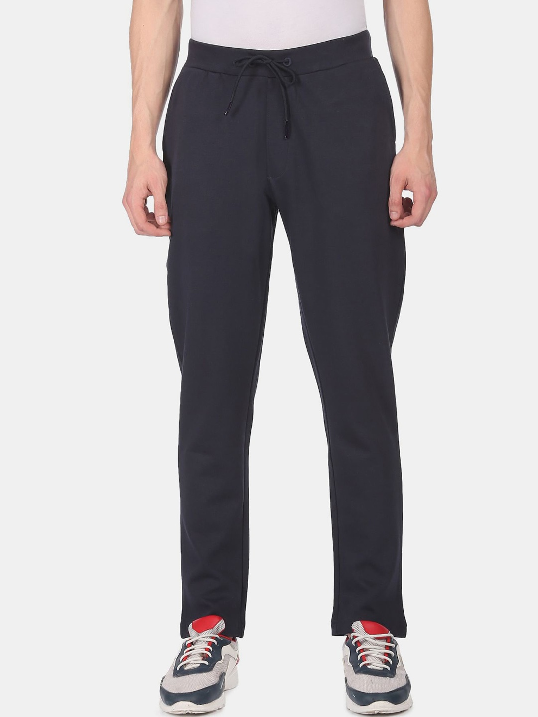 

Arrow Men Navy Blue Solid Track Pants