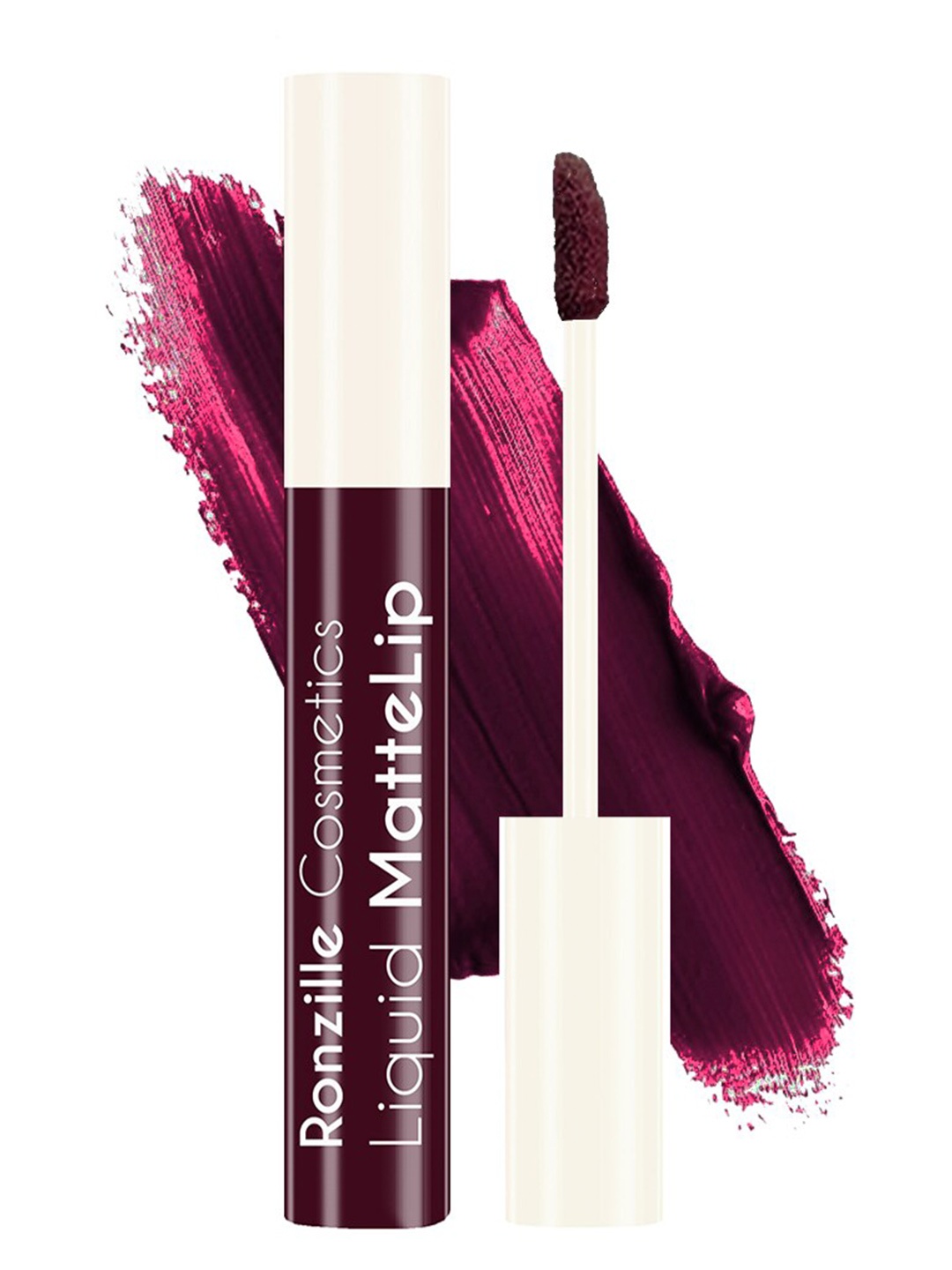 

Ronzille Non Transfer Liquid Matte Lipstick 5 ml - Shade 06, Purple
