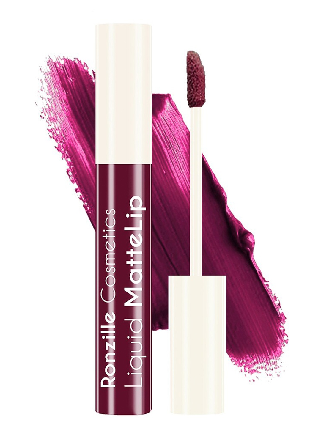 

Ronzille Non Transfer Liquid Matte Lipstick 5 ml - Shade 08, Purple