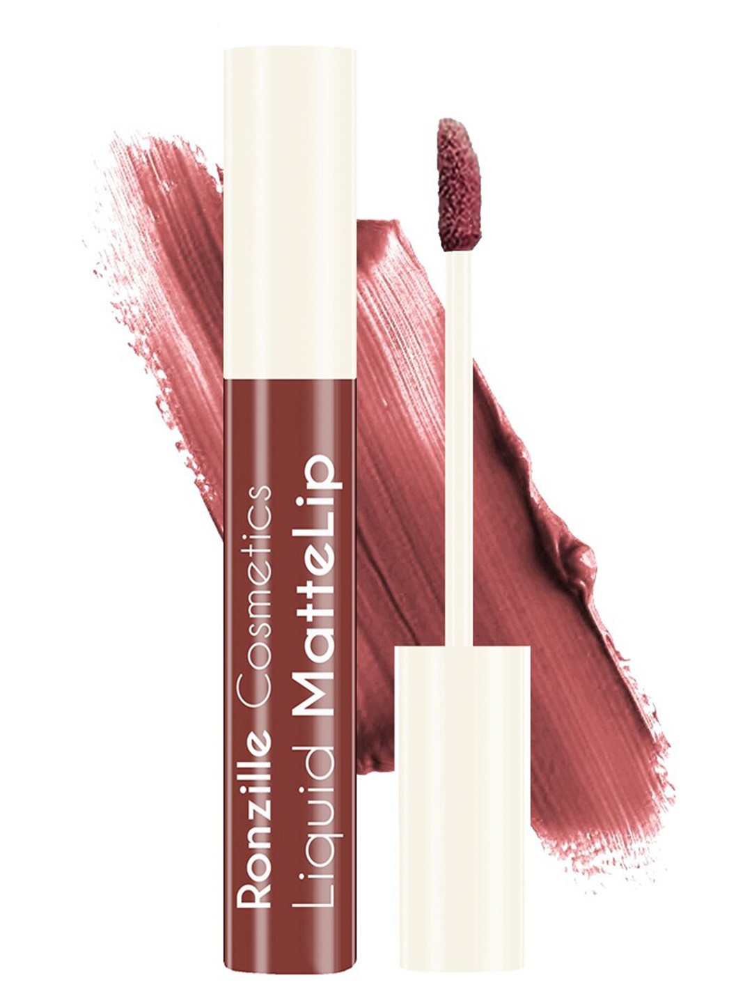 

Ronzille Non Transfer Liquid Matte Lipstick 5 ml - Shade 07, Brown