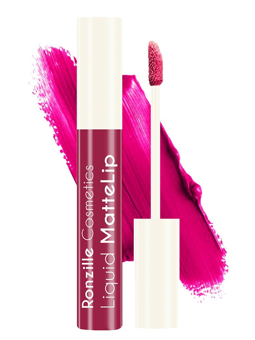 

Ronzille Non Transfer Liquid Matte Lipstick 5 ml - Shade 12, Magenta