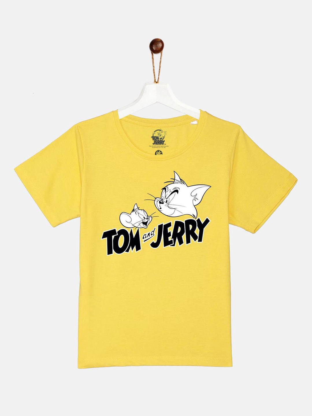 

YK Warner Bros Boys Yellow Tom & Jerry Printed T-shirt