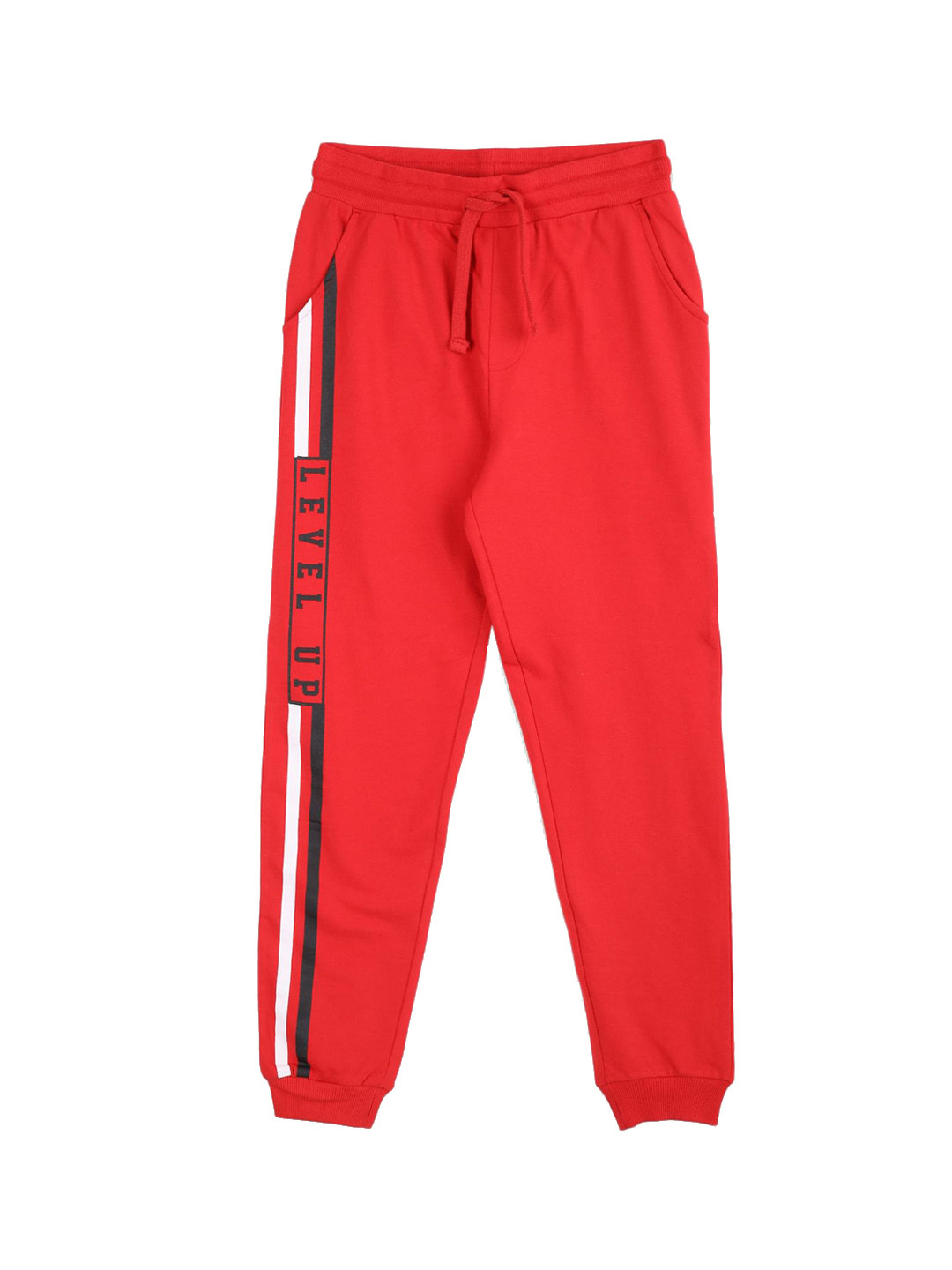 

Ruggers Junior Boys Red Solid Straight-Fit Joggers