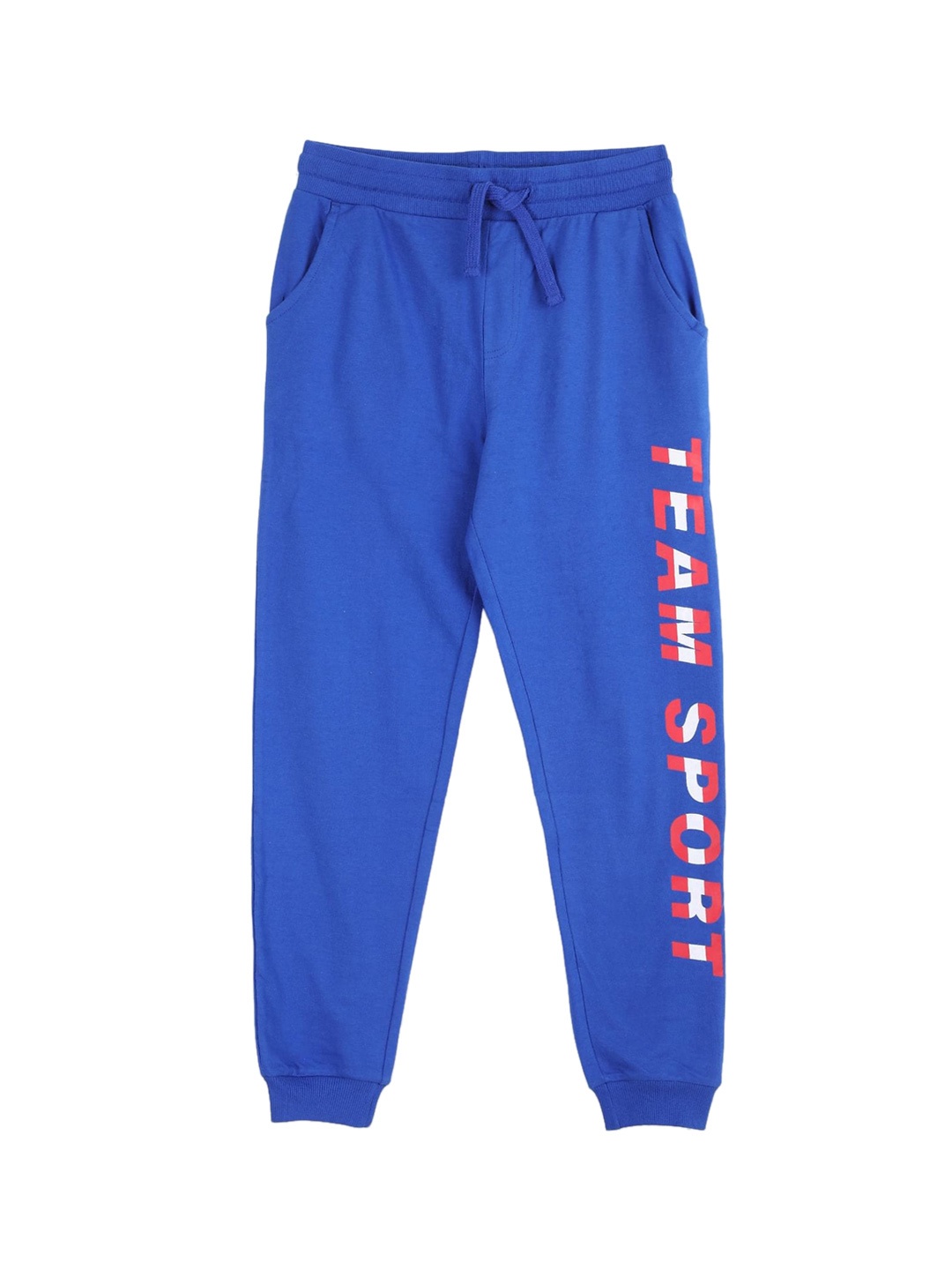 

Ruggers Junior Boys Blue Solid Straight-Fit Joggers