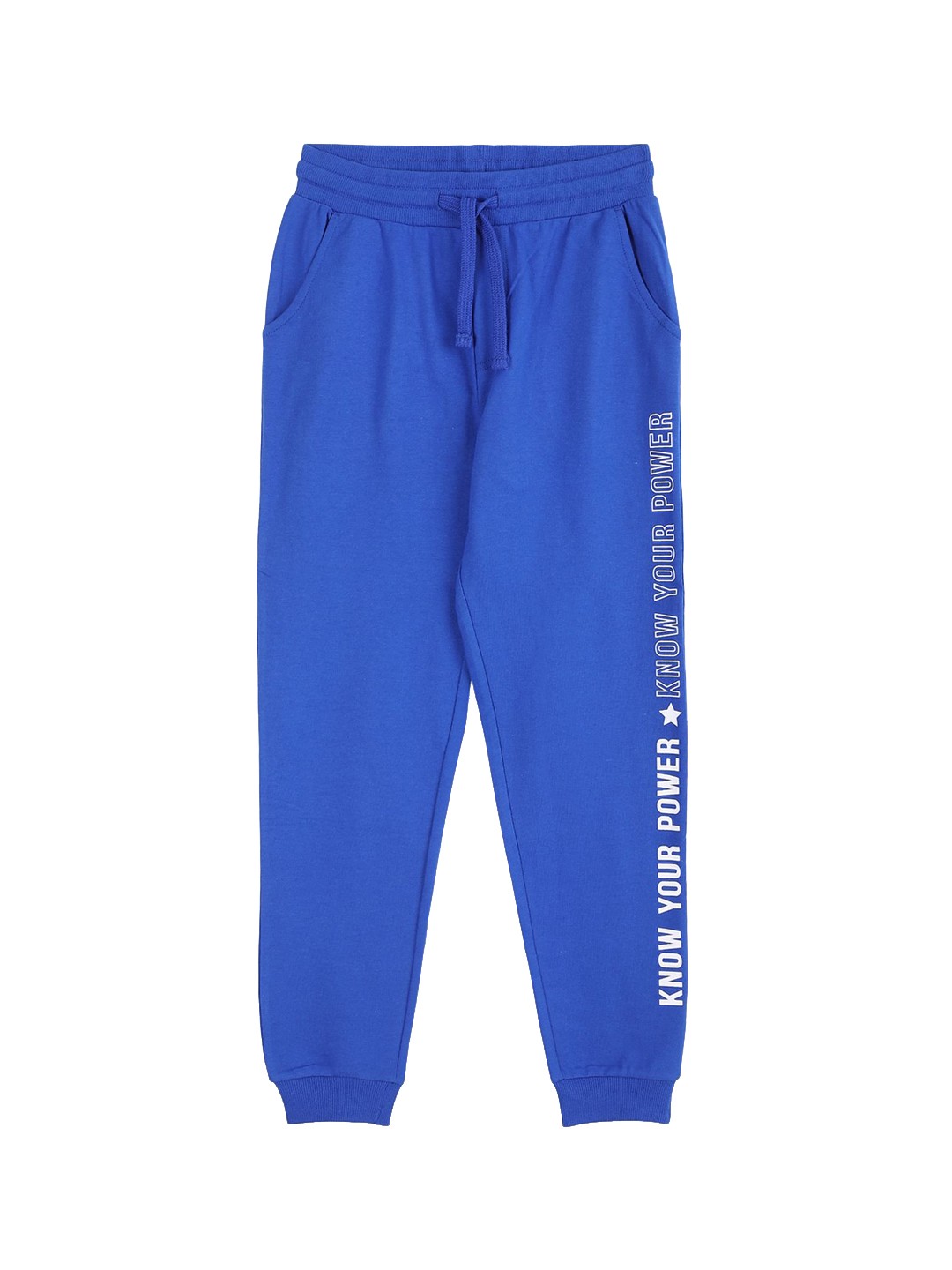 

Ruggers Junior Boys Blue Mid-Rise Straight Fit Joggers