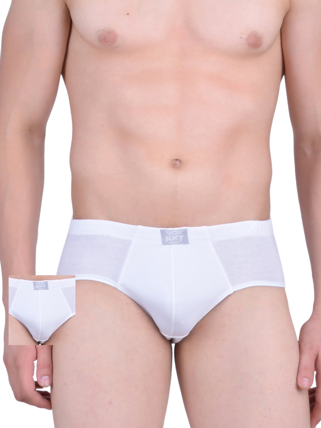 

Force NXT Men Pack of 2 White Assorted Briefs MNFF-101