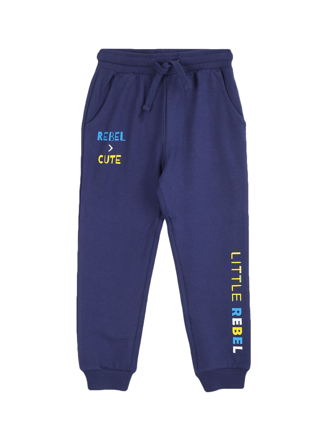 

Donuts Boys Navy Blue Solid Straight Fit Cotton Joggers