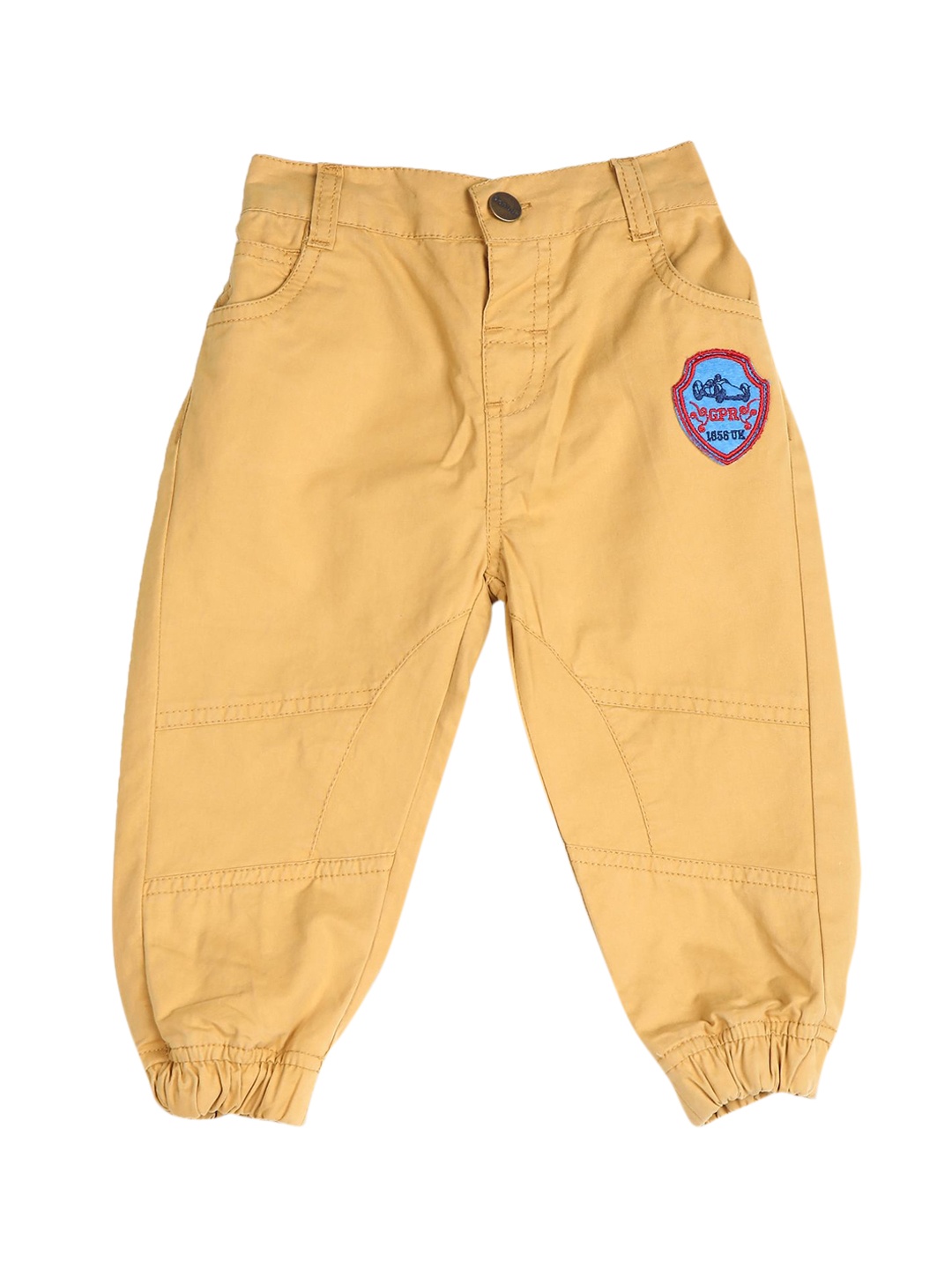 

Donuts Boys Beige Mid Rise Solid Straight Fit Winter Joggers