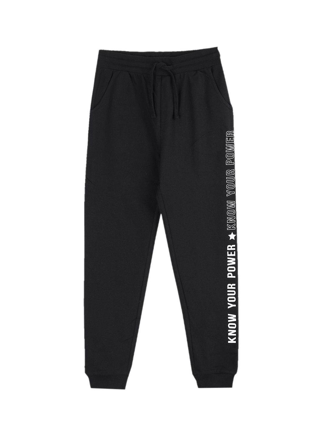 

Ruggers Junior Boys Black Solid Straight-Fit Joggers