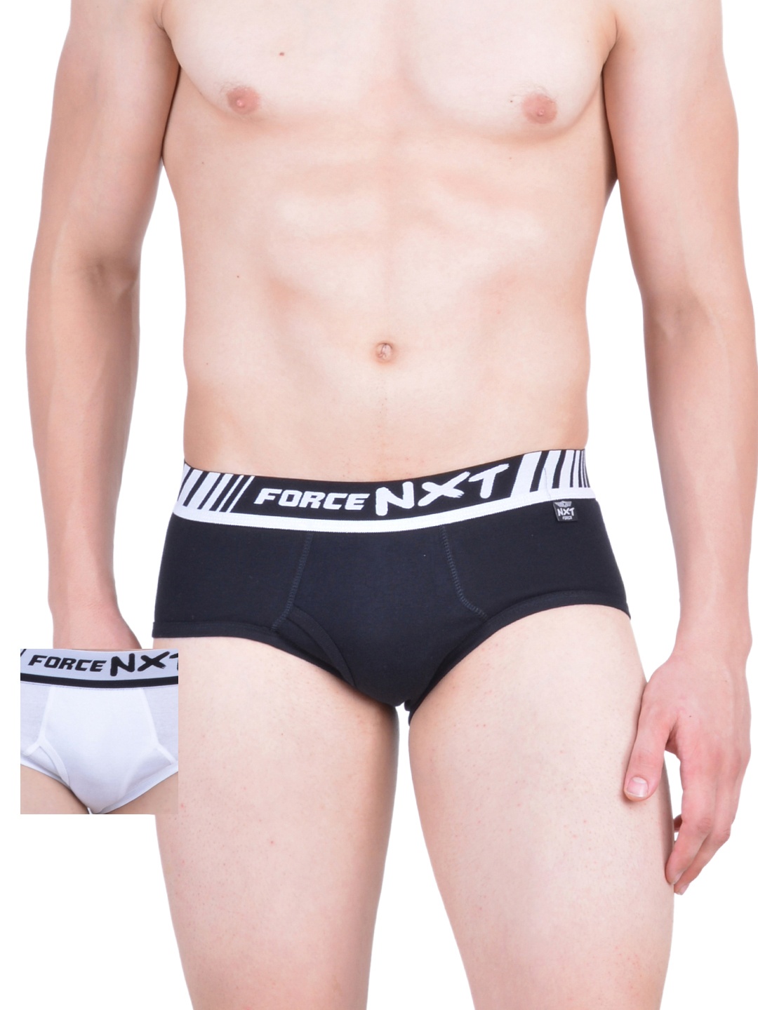 

Force NXT Men Pack of 2 Assorted Briefs MNFR-201-po2, White
