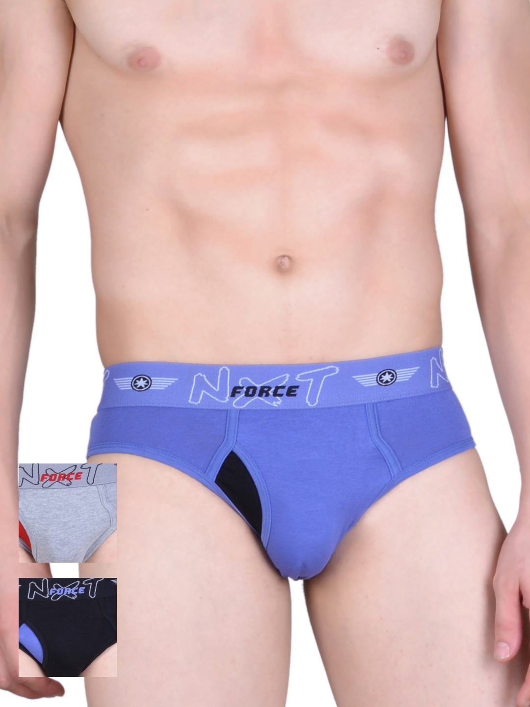 

Force NXT Men Pack of 3 Printed Assorted Briefs MNFL-33-po3, Purple