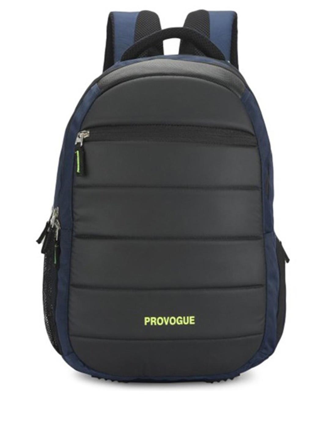 

Provogue Unisex Navy Blue Brand Logo Backpack with Reflective Strip