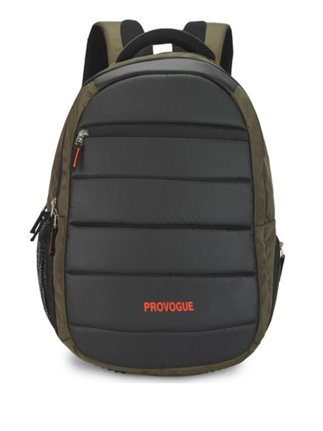 

Provogue Unisex Olive Green & Blue Brand Logo Backpack with Reflective Strip