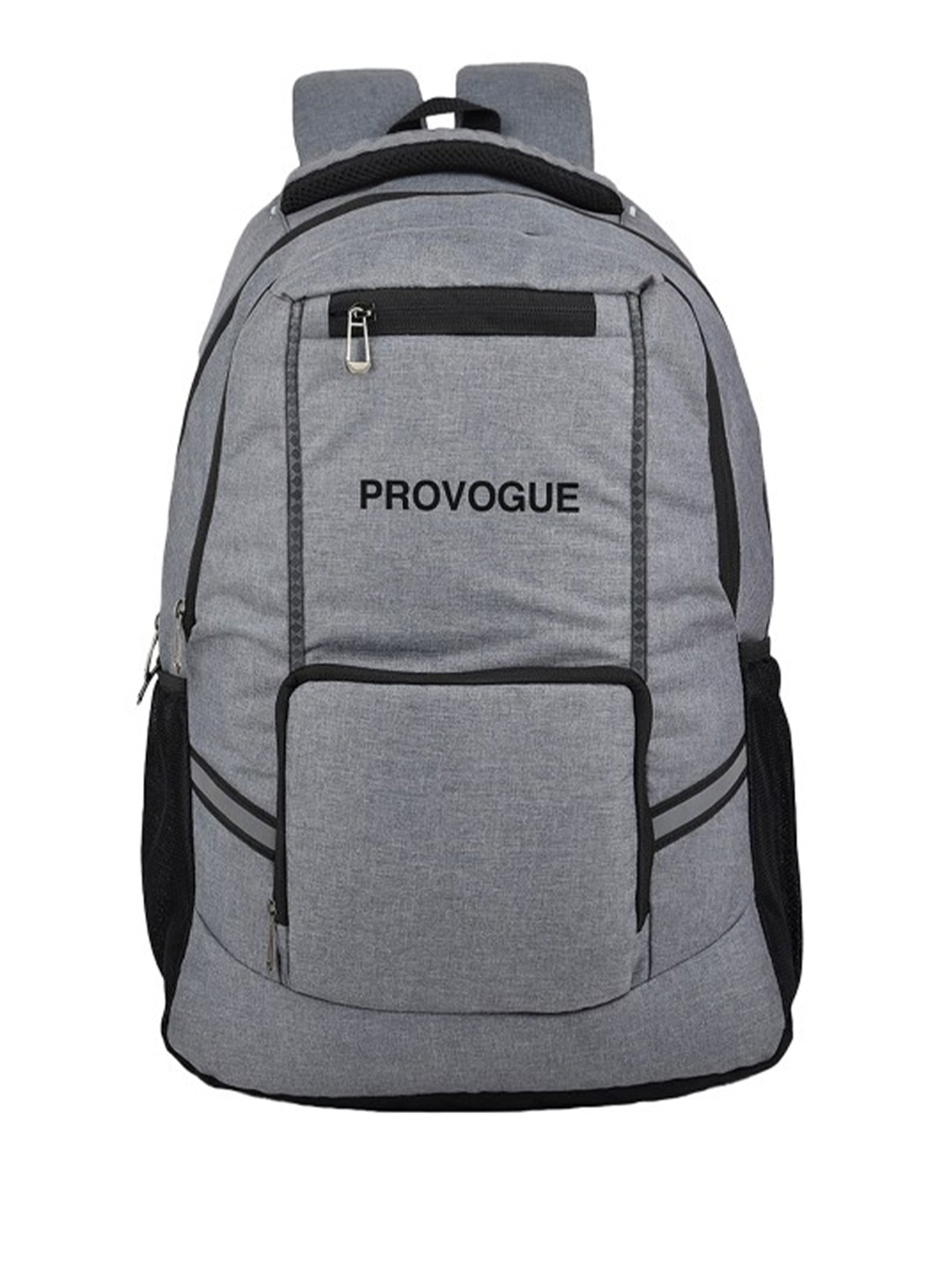 

Provogue Unisex Grey & Black Backpack with Reflective Strip