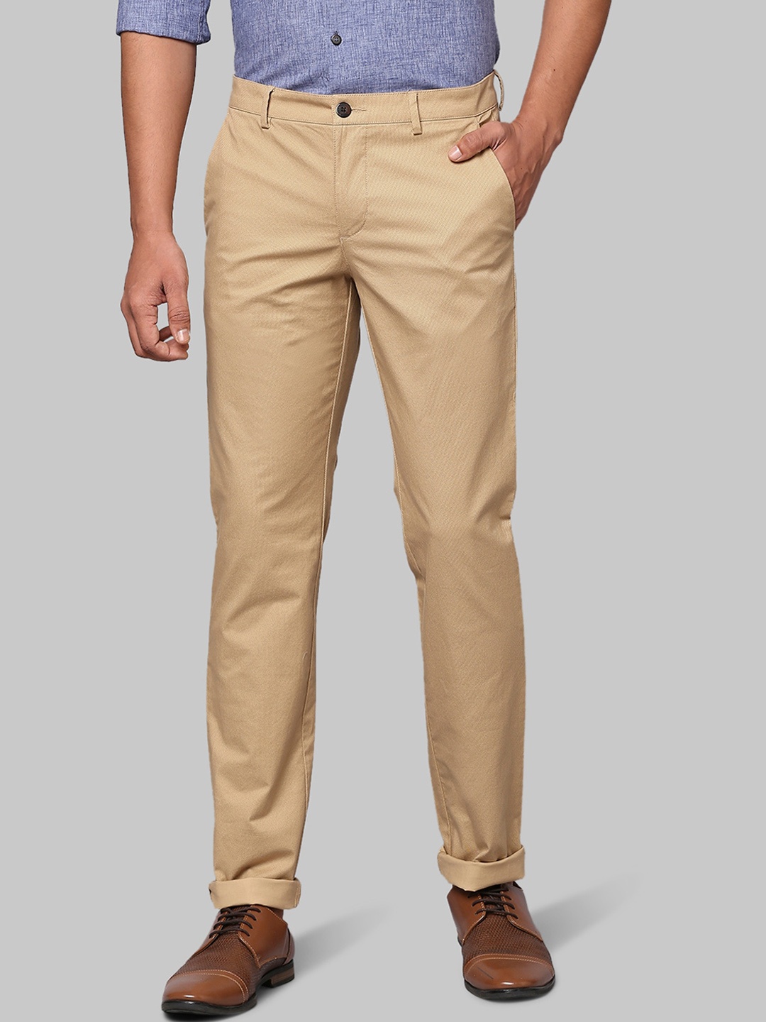 

Park Avenue Men Khaki Regular Fit Trousers